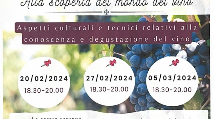 Caro/a appassionato/a di vino, Siamo entusiasti di annunciare la seconda edizione del corso "Alla scoperta del mondo del vino" con il sommelier Luca Intelligente. Dopo il grande successo della prima edizione, questa è un'opportunità imperdibile per esplorare gli aspetti culturali e tecnici legati alla conoscenza e degustazione del vino. Il corso si svolgerà presso la vinoteca Rocca, offrendo un percorso coinvolgente e informativo. Con soli 25 posti disponibili, vi invitiamo ad affrettarvi nell'iscrizione. Potete registrarvi presso il CRAL dal lunedì al venerdì, dalle 11 alle 14.30. Non perdete l'occasione di arricchire la vostra esperienza enologica con questo straordinario corso. Vi aspettiamo numerosi!